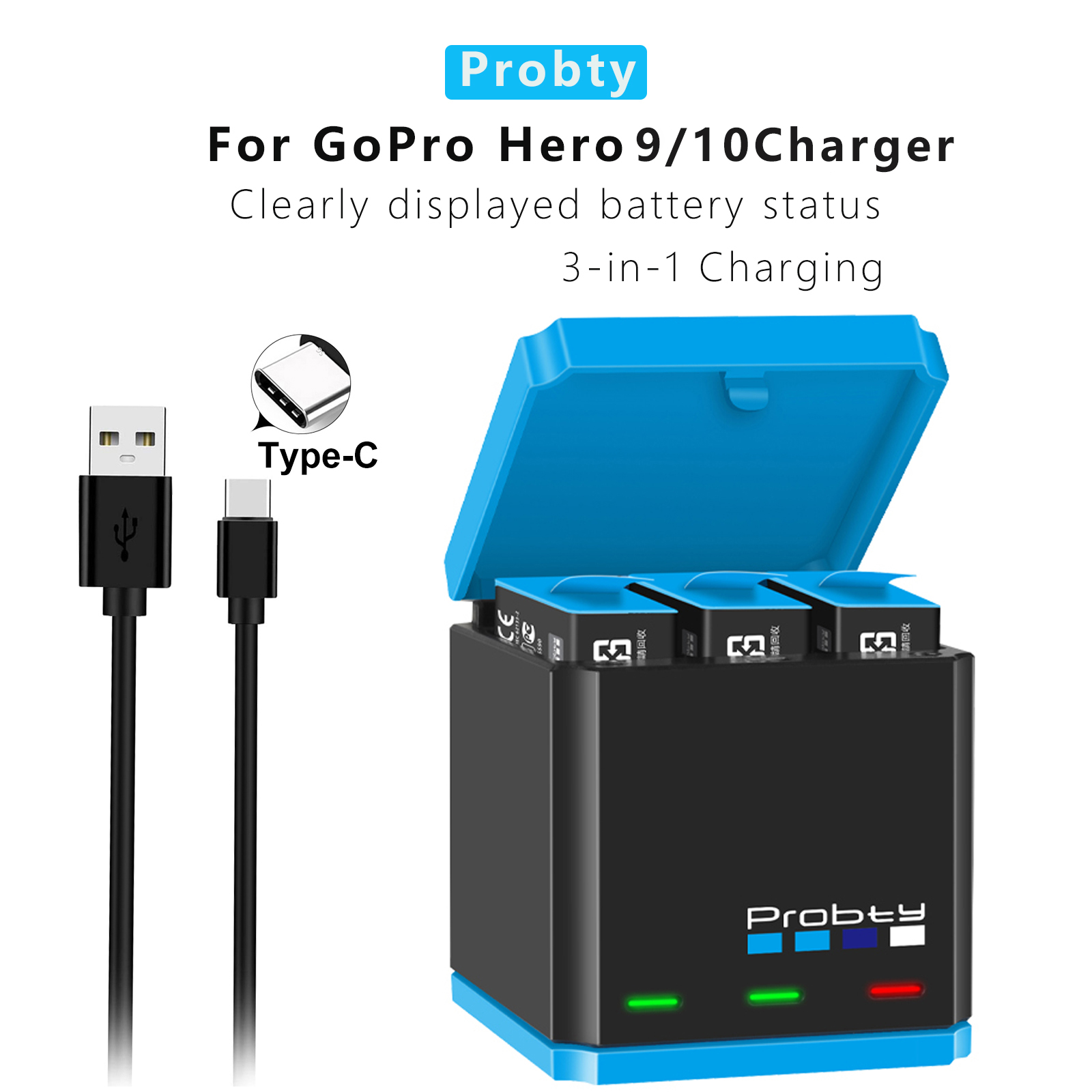 Sports Equipment Cabinet - For GoPro 12 11 10 Charger,