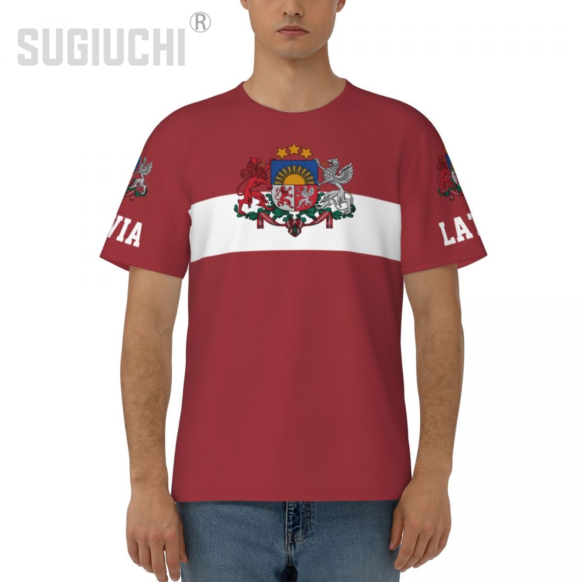 Unisex Nation T-shirt Latvia F - đánh giá và giá Sports Equipment Jersey